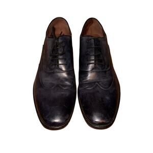 John Varvatos Luxe Gray/Black Wingtip Burnished